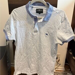 Rodd & Gunn Light Gray Polo with Blue Accents